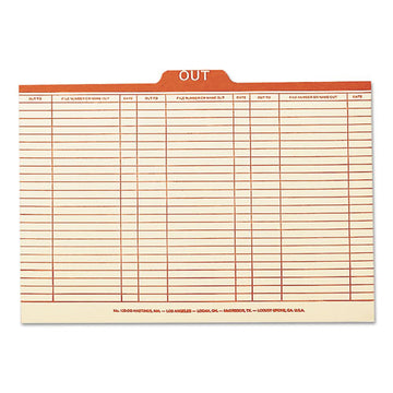 Smead® Manila Out Guides, Printed Form Style, 1-5-cut Top Tab, Out, 8.5 X 14, Manila, 100-box freeshipping - TVN Wholesale